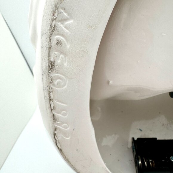 Vintage 1992 NCE Ceramic Ghost Candy Dish With Light-Up Eyes Sound - Picture 6 of 16